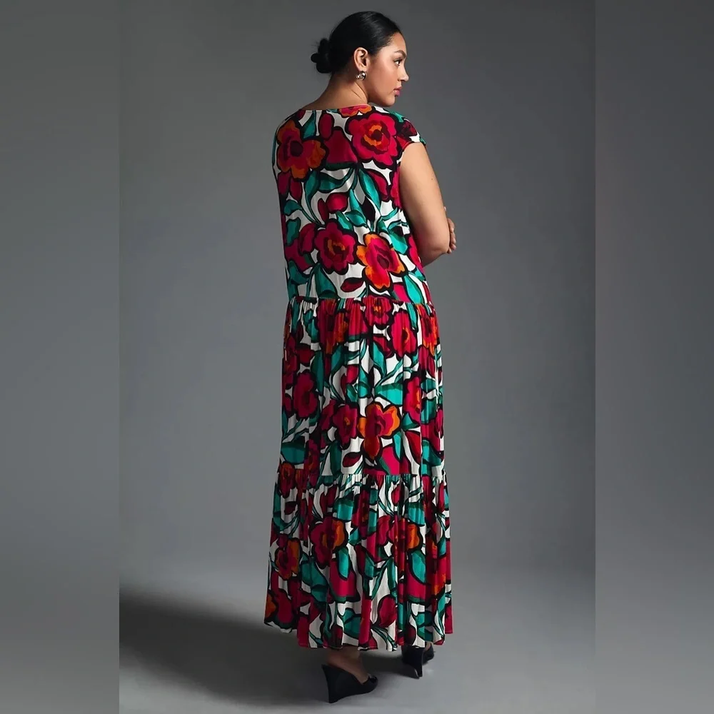 Corey Lynn Calter Colorful Floral Maxi-Dress - Picture 2 of 7
